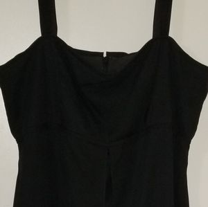 Black Chiffon Empire Waist Strap Formal Dress